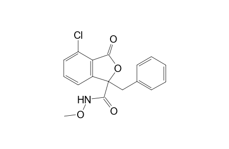 1-Benzyl-4-chloro-N-methoxy-3-oxo-1,3-dihydroisobenzofuran-1-carboxamide