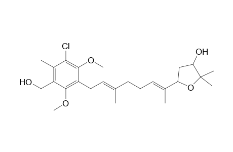 5-[(E,E)-7-(3-chloro-5-hydroxymethyl-2,6-dimethoxy-4-methylphenyl)-1,5-dimethylhepta-1,5-dienyl]tetrahydro-2,2-dimethylfuran-3-ol