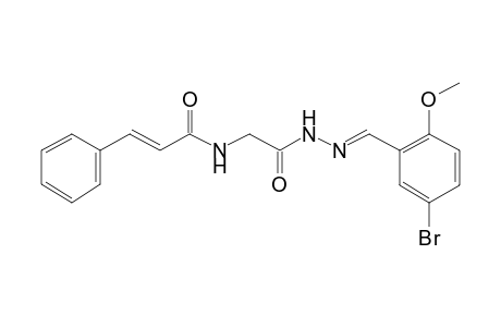 Acetic acid, 2-[[1-oxo-3-phenyl-2-propenyl]amino]-, N'-[(5-bromo-2-methoxyphenyl)methylidene]hydrazide