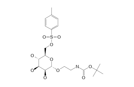 2-TERT.-BUTYLOXYCARBONYLAMIDOETHYL-6-O-(TOLUENE-4-SULFONYL)-ALPHA-D-MANNOPYRANOSIDE