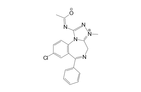 Hydroxide inner salt hydrate of 1-Acetamido-8-chloro-3-methyl-6-phenyl-4H-s-tri-azolo[4,3-a][1,4]benzodiazepinium