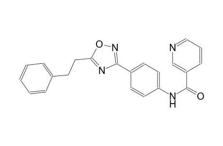 N-{4-[5-(2-phenylethyl)-1,2,4-oxadiazol-3-yl]phenyl}nicotinamide