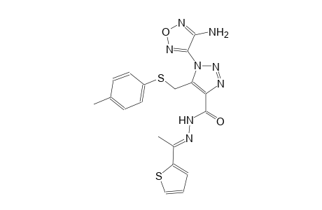 1-(4-amino-1,2,5-oxadiazol-3-yl)-5-{[(4-methylphenyl)sulfanyl]methyl}-N'-[(E)-1-(2-thienyl)ethylidene]-1H-1,2,3-triazole-4-carbohydrazide