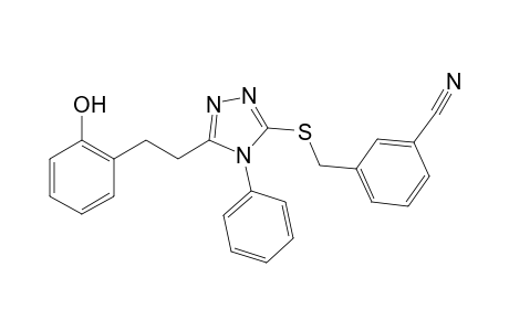 Benzonitrile, 3-[[[5-[2-(2-hydroxyphenyl)ethyl]-4-phenyl-4H-1,2,4-triazol-3-yl]thio]methyl]-