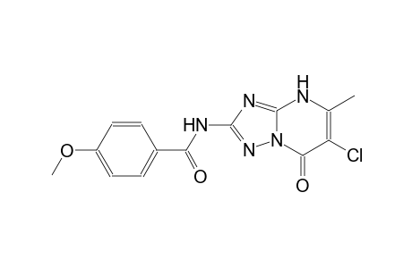 N-(6-chloro-5-methyl-7-oxo-4,7-dihydro[1,2,4]triazolo[1,5-a]pyrimidin-2-yl)-4-methoxybenzamide