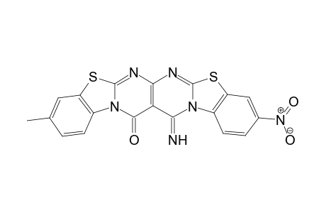 15-imino-10-methyl-3-nitrobenzo[4',5']thiazolo[3',2':1,2]pyrimido[4,5-d]benzo[4,5]thiazolo[3,2-a]pyrimidin-14(15H)-one