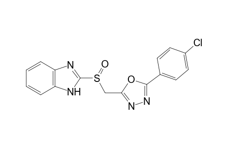 5-[(2-Benzimidazolyl)sulfinyl]methyl-2-(4-chlorophenyl)-1,3,4-oxadiazole