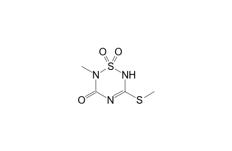 2H-1,2,4,6-Thiatriazin-3(4H)-one, 2-methyl-5-(methylthio)-, 1,1-dioxide