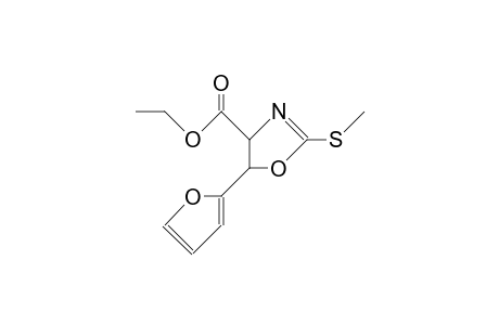 cis-4-Ethoxycarbonyl-5-(2-furyl)-2-methylthio-4,5-dihydro-1,3-oxazole
