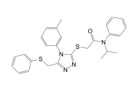 N-isopropyl-2-({4-(3-methylphenyl)-5-[(phenylsulfanyl)methyl]-4H-1,2,4-triazol-3-yl}sulfanyl)-N-phenylacetamide