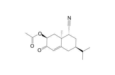 Acetic acid (8R)-Cyano-(6R)-isopropyl-(8aS)-methyl-3-oxo-1,2,3,5,6,7,8,8a-octahydronaphthalene-(2S)-yl ester