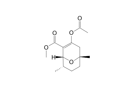 (1R*,5S*,7S*)-3-Acetoxy-2-(methoxycarbonyl)-5,8-dimethyl-9-oxabicyclo[3.3.1]non-2-ene