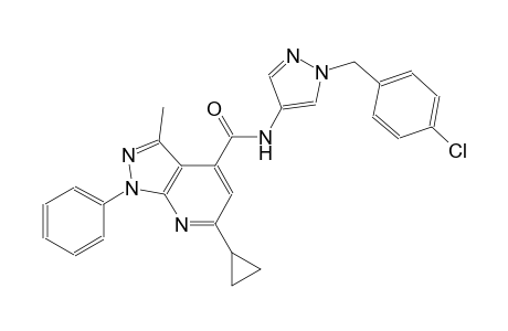 N-[1-(4-chlorobenzyl)-1H-pyrazol-4-yl]-6-cyclopropyl-3-methyl-1-phenyl-1H-pyrazolo[3,4-b]pyridine-4-carboxamide
