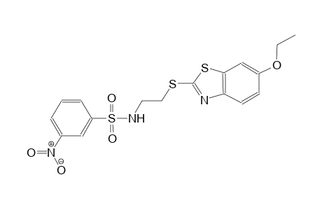 benzenesulfonamide, N-[2-[(6-ethoxy-2-benzothiazolyl)thio]ethyl]-3-nitro-
