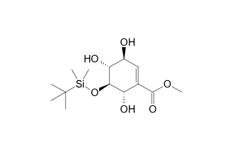 Methyl (3S,4R,5R,6S)- 5-[1'-(t-butyl)-1',1'-dimethylsilyloxy]-3,4,6-trihydroxy-1-cyclohexene-1-carboxylate