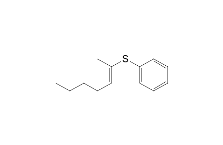 Benzene, [(1-methyl-1-hexenyl)thio]-