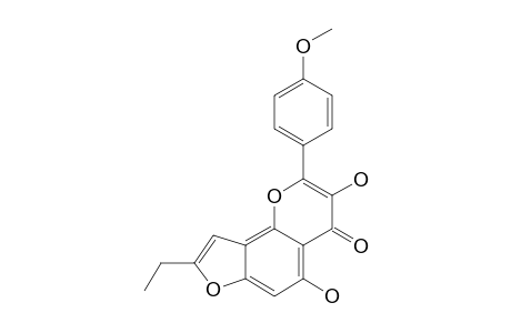 FISTULAFLAVONE-A;3,5-DIHYDROXY-4'-METHOXY-7,8-(2''-ETHYLFURAN)-FLAVONE