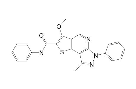 3-Methoxy-6-phenyl-8-methylpyrazolo[3,4-b]thieno[2,3-d]pyridine - 2-(N-Phenyl-carboxamide)