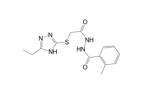 Benzoic acid, 2-methyl-, N'-[2-(5-ethyl-4H-[1,2,4]triazol-3-ylsulfanyl)acetyl]hydrazide