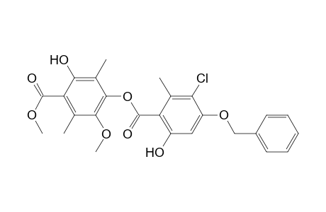 Methyl 4-(4'-benzyloxy-3'-chloro-6'-hydroxy-2'-methylbenzoyloxy)-2-hydroxy-5-methoxy-3,6-dimethylbenzoate