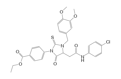 ethyl 4-[4-[2-(4-chloroanilino)-2-oxoethyl]-3-(3,4-dimethoxybenzyl)-5-oxo-2-thioxo-1-imidazolidinyl]benzoate