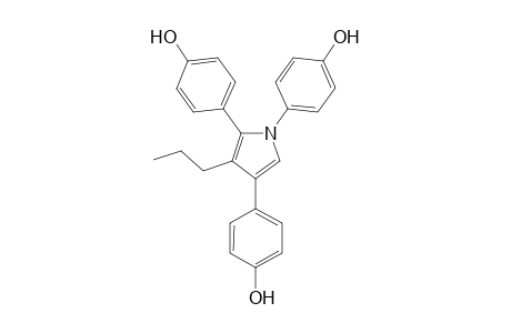 1,2,4-Tris(4-hydroxyphenyl)-3-propyl-1H-pyrrole