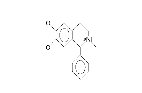 6,7-Dimethoxy-N-methyl-1-phenyl-1,2,3,4-tetrahydro-isoquinolinium cation