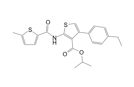 isopropyl 4-(4-ethylphenyl)-2-{[(5-methyl-2-thienyl)carbonyl]amino}-3-thiophenecarboxylate