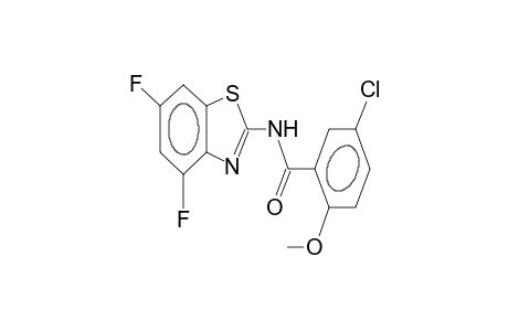 2-(2-methoxy-5-chlorobenzamido)-4,6-difluorobenzo-1,3-thiazole