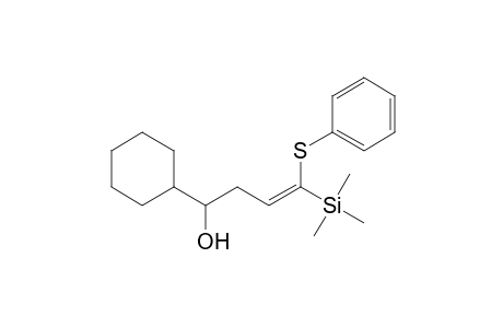 4-(Hydroxy)-4-(cyclohexyl)-1-(phenylthio)-1-(trimethylsilyl)-1-butene