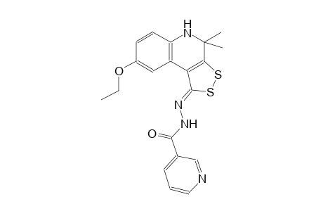 N'-[(1Z)-8-ethoxy-4,4-dimethyl-4,5-dihydro-1H-[1,2]dithiolo[3,4-c]quinolin-1-ylidene]nicotinohydrazide