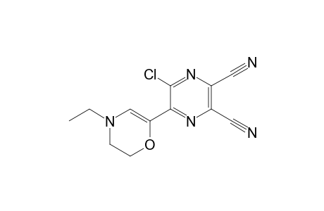 5-Chloranyl-6-(4-ethyl-2,3-dihydro-1,4-oxazin-6-yl)pyrazine-2,3-dicarbonitrile
