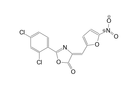 5(4H)-oxazolone, 2-(2,4-dichlorophenyl)-4-[(5-nitro-2-furanyl)methylene]-, (4Z)-