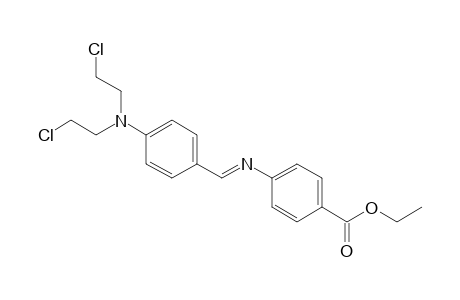 p-{{p-[bis(2-chloroethyl)amino]benzylidene}amino}benzoic acid, ethyl ester