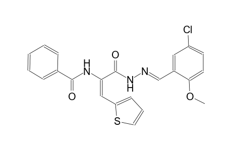 2-propenoic acid, 2-(benzoylamino)-3-(2-thienyl)-, 2-[(E)-(5-chloro-2-methoxyphenyl)methylidene]hydrazide, (2E)-