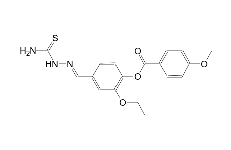 4-{(E)-[(aminocarbothioyl)hydrazono]methyl}-2-ethoxyphenyl 4-methoxybenzoate