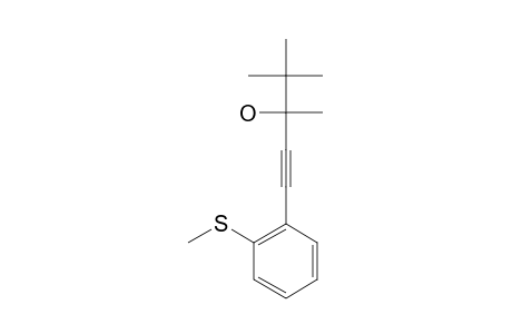 3,4,4-trimethyl-1-(2-methylsulfanylphenyl)pent-1-yn-3-ol