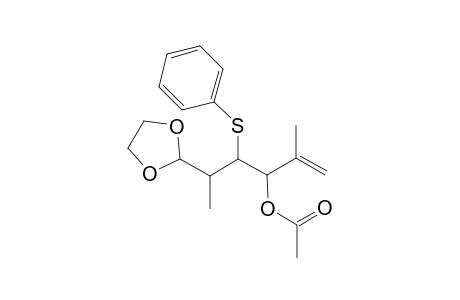 2-(3'-Acetoxy-1',4'-dimethyl-2'-thiophenoxy-4-pentenyl)-1,3-dioxolane