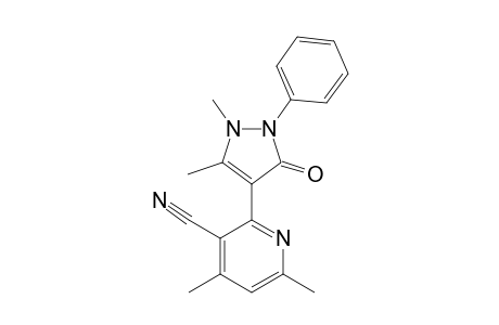 2-(1,5-DIMETHYL-3-OXO-2-PHENYL-2,3-DIHYDRO-1H-PYRAZOLE-4-YL)-4,6-DIMETHYL-NICOTINONITRILE