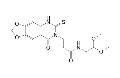 [1,3]dioxolo[4,5-g]quinazoline-7-propanamide, N-(2,2-dimethoxyethyl)-5,6,7,8-tetrahydro-8-oxo-6-thioxo-