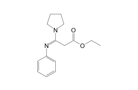 Ethyl 3-phenylimino-3-(pyrrolidin-1-yl)propanoate