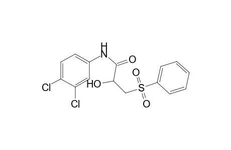 N-(3,4-Dichlorophenyl)-2-hydroxy-3-(phenylsulfonyl)propanamide