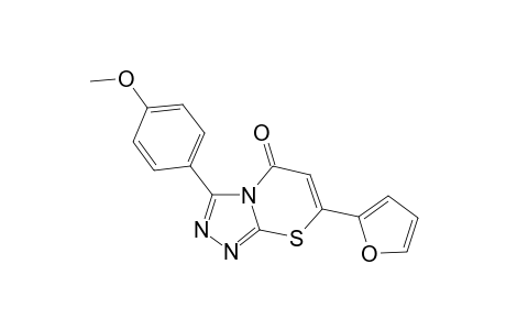 5H-[1,2,4]Triazolo[3,4-b][1,3]thiazin-5-one, 7-(2-furanyl)-3-(4-methoxyphenyl)-