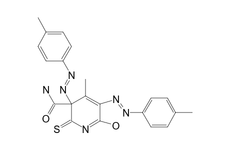 3,5-BIS-(PARA-TOLYLAZO)-6-HYDROXY-4-METHYL-2-THIOXO-2,3-DIHYDROPYRIDINE-3-CARBOXAMIDE