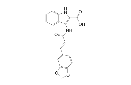 3-{[(2E)-3-(1,3-benzodioxol-5-yl)-2-propenoyl]amino}-1H-indole-2-carboxylic acid