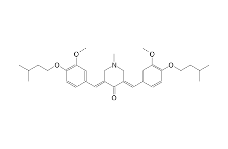 (3E,5E)-3,5-bis[4-(isopentyloxy)-3-methoxybenzylidene]-1-methyl-4-piperidinone