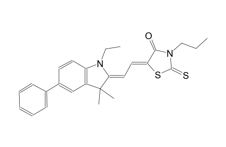 4-thiazolidinone, 5-[(2Z)-2-(1-ethyl-1,3-dihydro-3,3-dimethyl-5-phenyl-2H-indol-2-ylidene)ethylidene]-3-propyl-2-thioxo-, (5Z)-