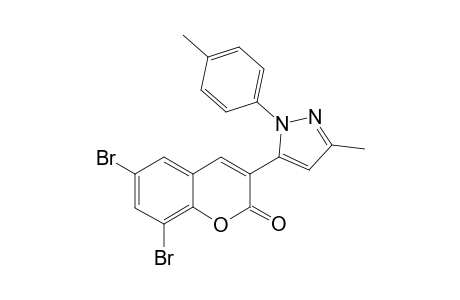 6,8-Dibromo-3-[3-methyl-1-(4-methylphenyl)-1H-pyrazol-5-yl]-2H-chromen-2-one