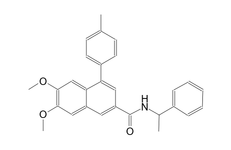 6,7-dimethoxy-4-(4-methylphenyl)-N-(1-phenylethyl)-2-naphthamide
