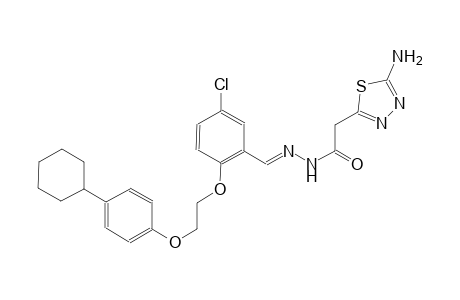 2-(5-amino-1,3,4-thiadiazol-2-yl)-N'-((E)-{5-chloro-2-[2-(4-cyclohexylphenoxy)ethoxy]phenyl}methylidene)acetohydrazide
